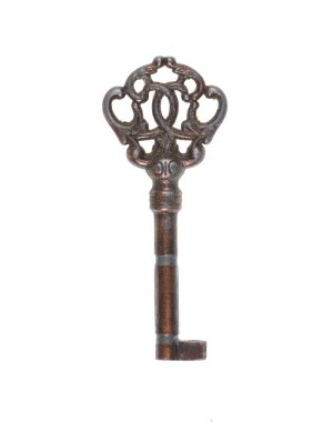 Eski altın anahtar izole edilmiş