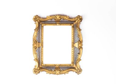 Altın, zarif, klasik çerçeve, barok, rokoko. Kırpma yolları dahil..