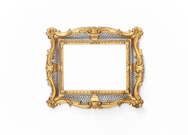 Χρυσό Κομψό Vintage Πλαίσιο Μπαρόκ Rococo Clipping Μονοπάτια Περιλαμβάνονται — Φωτογραφία Αρχείου