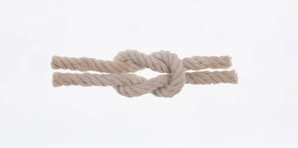 Мотузковий Морський Вузол Ізольований Білому Тлі — стокове фото