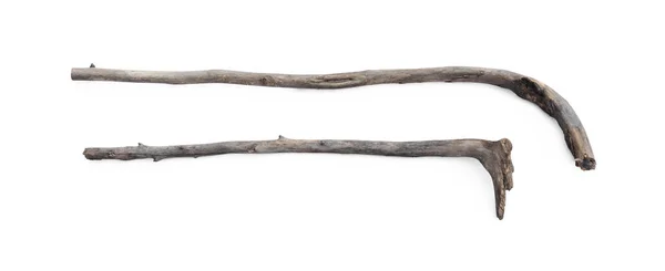 白地に隔離された古代の羊飼い杖 — ストック写真
