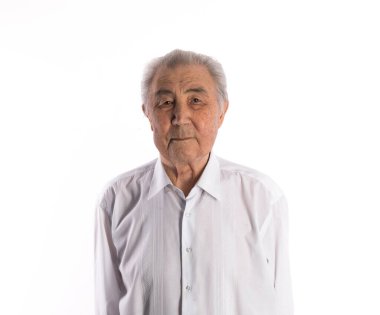 Bir Kazak ihtiyarın portresi.
