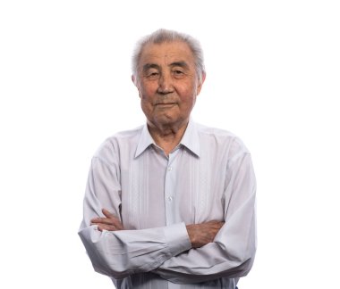 Bir Kazak ihtiyarın portresi.