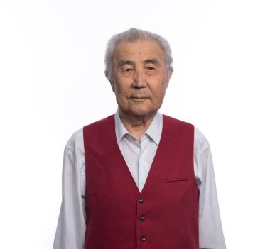 Bir Kazak ihtiyarın portresi.