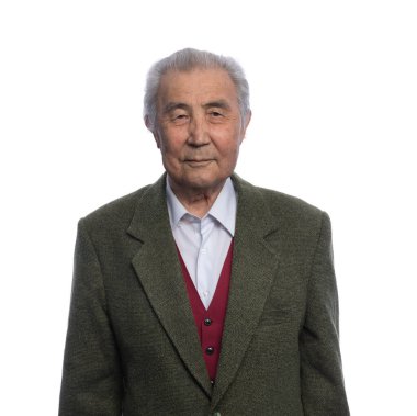 Bir Kazak ihtiyarın portresi.