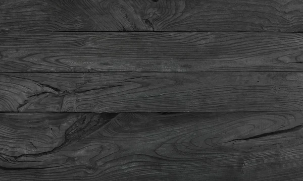 Black Wood Background Charred Planks Painted Black Stain Boards — Stock Photo, Image