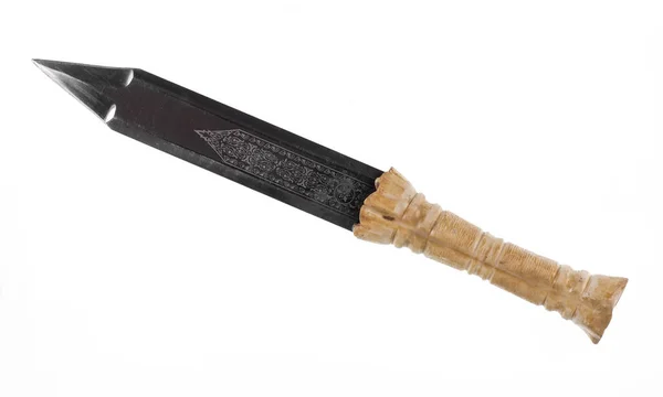 白地の孤立した古代中世の刀 — ストック写真