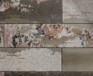 Eski kahverengi ahşap desenli dokuma kiremit.