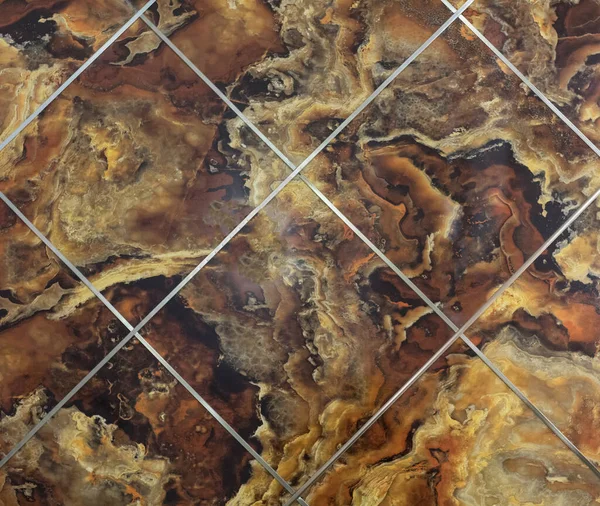带有抽象马赛克几何图案的大理石厨房墙砖 复古纸质感 — 图库照片