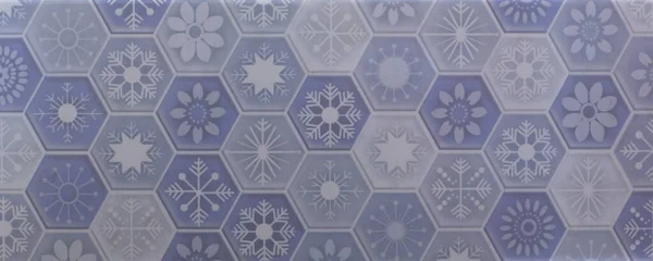 Keramické Dlaždice Abstraktní Mozaika Ornamentální Geometrický Vzor — Stock fotografie