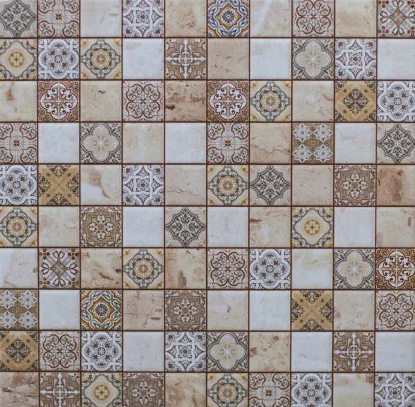 Motif Mosaïque Abstraite Géométrique Carrelage Pour Cuisine — Photo