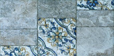 Geometrik soyut mozaik desen, mutfak fayansı.