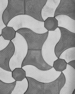 Soyut mozaik geometrik desenli seramik fayans