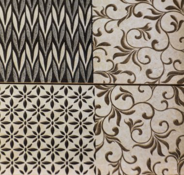 Soyut mozaik geometrik desenli seramik fayans