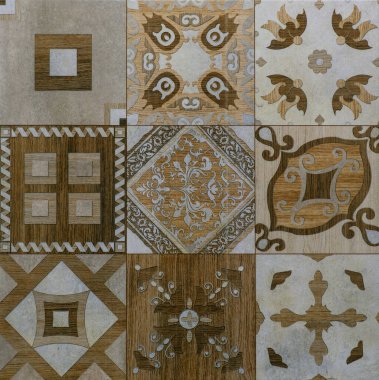 Soyut çiçek deseni, seramik fayans