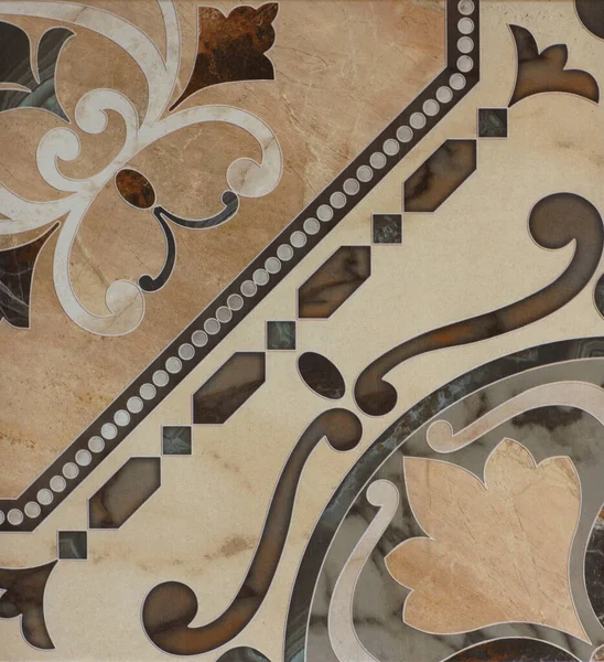 Mosaik Abstrakte Geometrische Nahtlose Graue Keramikmuster Für Küchenfliesen — Stockfoto