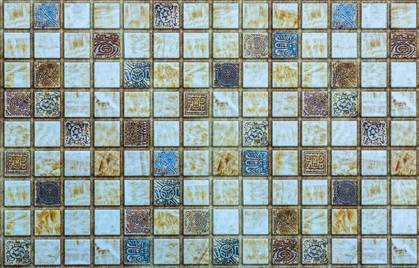 Mosaico Abstracto Geométrico Sin Costura Patrón Cerámica Gris Para Baldosas — Foto de Stock