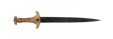 Viking kılıcı beyaz arkaplanda izole edildi