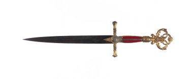 Viking kılıcı beyaz arkaplanda izole edildi
