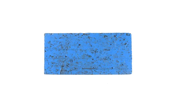 Tijolo Azul Isolado Sobre Fundo Branco — Fotografia de Stock