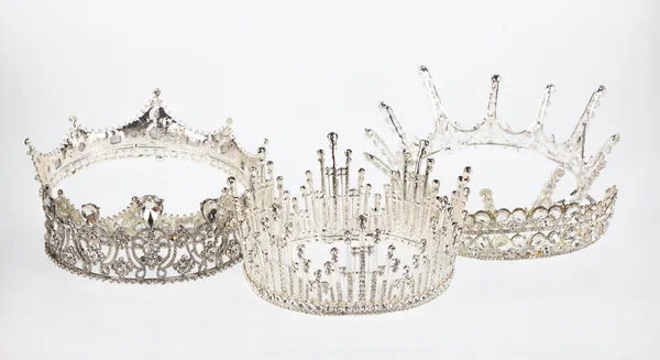 Three Crowns Isolated White Background — Stock Photo, Image