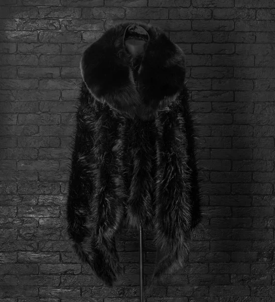 black fur coat on a mannequin