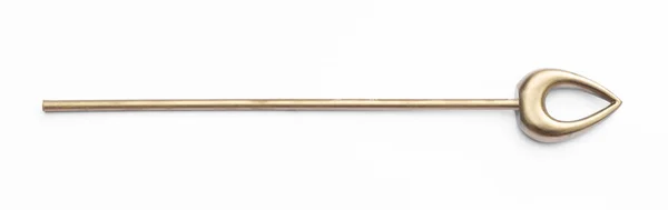 Zlatá Kouzelná Hůlka Žezlo Izolované Bílém Pozadí — Stock fotografie