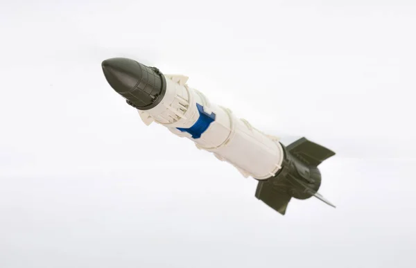Militaire Raket Geïsoleerd Witte Achtergrond — Stockfoto