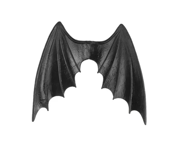 Black Dragon Wings Isolated White Background — Stock Photo, Image