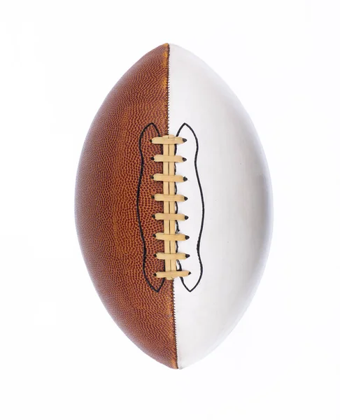 Brown Leather Ball American Football White Background — Stock Photo, Image