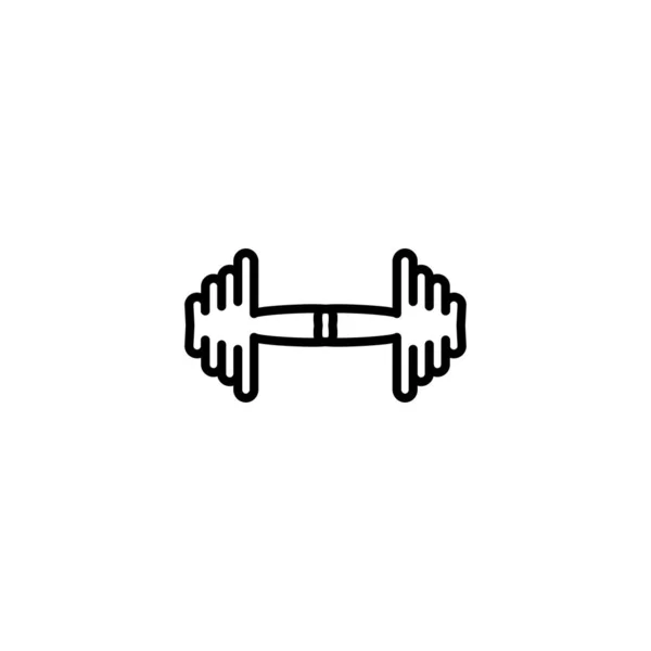 Dumbbell Icon Simple Style Fitness Salon Poster Background Symbol Fitness — Archivo Imágenes Vectoriales