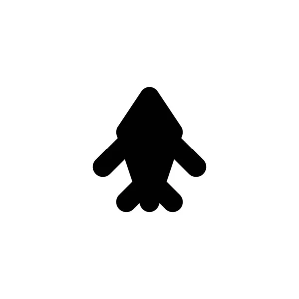 Icona Della Linea Del Razzo Simbolo Sfondo Semplice Stile Veloce — Vettoriale Stock