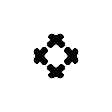 Hristiyan çapraz çizgi ikonu. Basit bir Hıristiyan dini poster sembolü. Logo tasarım elemanı. Tişört baskısı. Çıkartma için vektör.