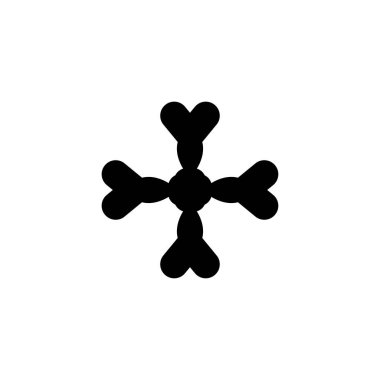 Hristiyan çapraz çizgi ikonu. Basit bir Hıristiyan dini poster sembolü. Logo tasarım elemanı. Tişört baskısı. Çıkartma için vektör.