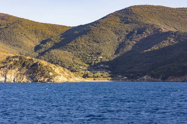 Vista Costa Noroeste Isla Elba Toscana Desde Lado Del Mar — Foto de Stock