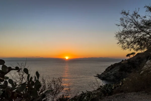 Sunset Island Corsica Seen Elba — 图库照片