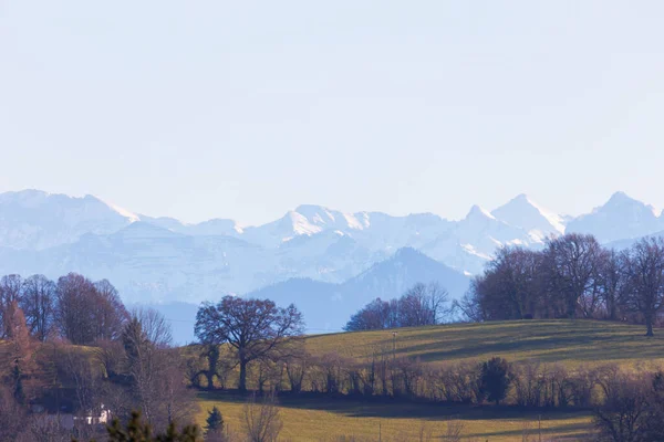 Panorama Montano Delle Alpi Ammergaues Sullo Sfondo — Foto Stock