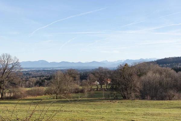 Vue Cimetière Wessobrunn Bavière Vers Ville Monastère — Photo