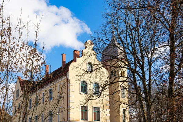 Historische Gebouwen Hessing Park Augsburg Onder Blauwe Hemel — Stockfoto