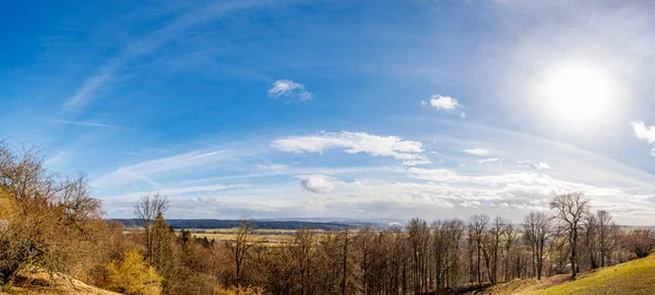 Utsikt Över Allgu Nära Leutkirch Solig Dag Med Blå Himmel — Stockfoto