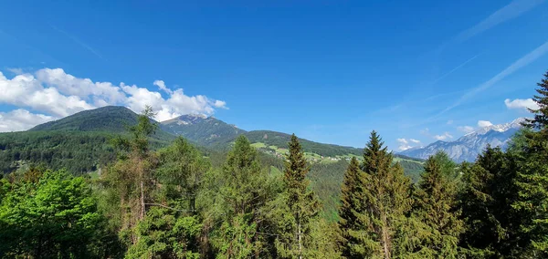 Ammergau Alpy Modrou Oblohou Mraky — Stock fotografie