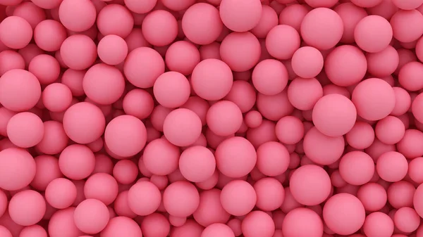 Abstract background with pile of many pink balls. 3D rendered image. — Stock Photo, Image