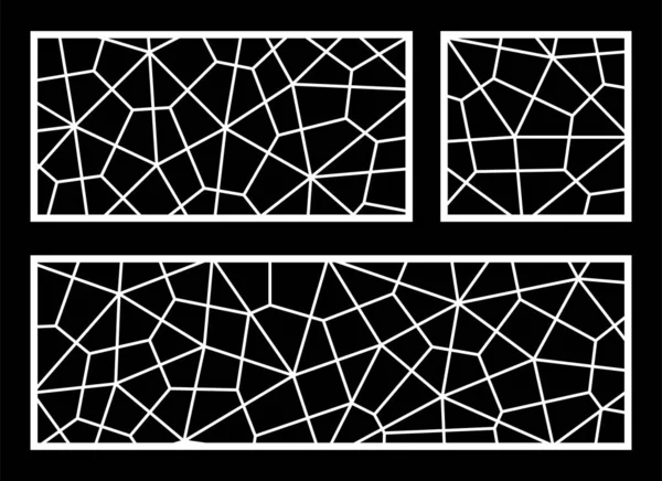 Laser Cutting Template Decorative Panel Abstract Mesh Grid Pattern Vector — 스톡 벡터