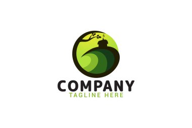 herhangi bir iş için yeşil tarım logo vektörü grafiği.