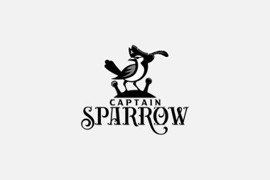 Kaptan Sparrow logosu, korsan şapkası ve maskot olarak göz bandı takıyor..