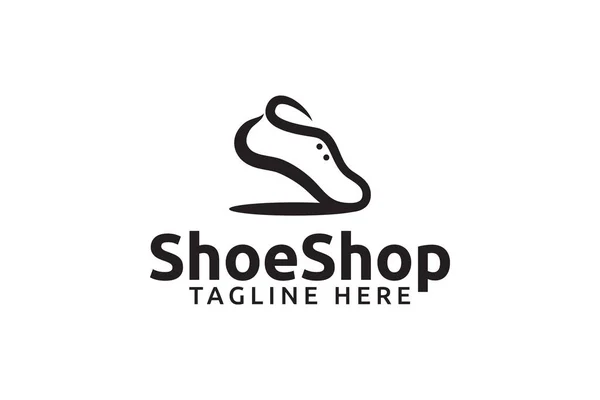 Простий Логотип Магазину Взуття Стилі Лінії — стоковий вектор