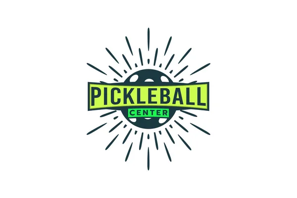 Pickleball Logo Combination Ball Pickleball Spark — Vector de stock