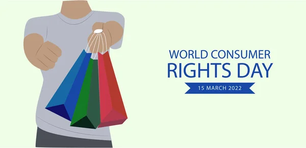 Werelddag Van Consumentenrechten Maart Achtergrond — Stockfoto