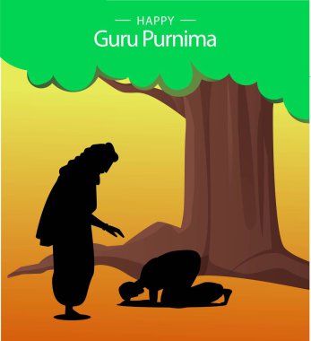 Guru Purnima 'nın Onur Günü için yaratıcı vektör illüstrasyonu