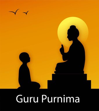 Guru Purnima 'nın Onur Günü için yaratıcı vektör illüstrasyonu